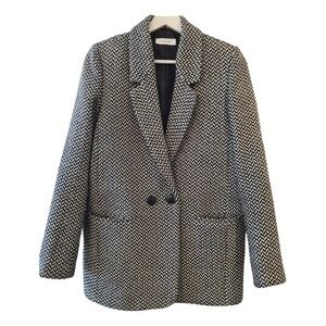 ANINE BING | DIANA BLAZER - CREAM AND BLACK FISHBONE | Size XS